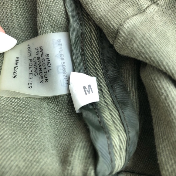 Khaki Green Cropped Denim Jacket / Medium - Picture 5 of 5